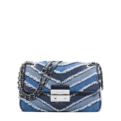 michael kors sloan large denim|Michael Kors Sloan Large Bags & Handbags for Women.